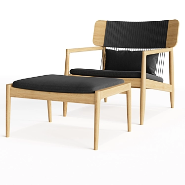 Gloster Archi Lounge Chair: Contemporary Comfort in Style 3D model image 1 