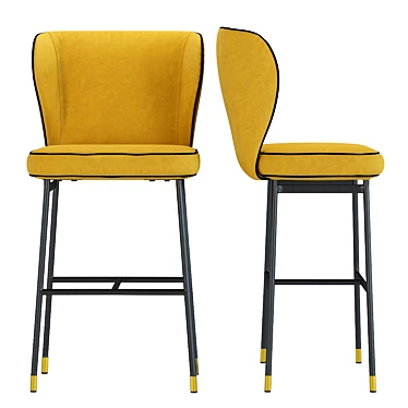 Stavanger Bar Stool: Sleek Design and Comfort 3D model image 1 