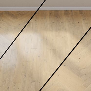 HARO Parquet 4000 Plank: Sand White Oak Sauvage 3D model image 1 