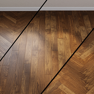 Haro Parquet 4000: Walnut Natur Plank 3D model image 1 