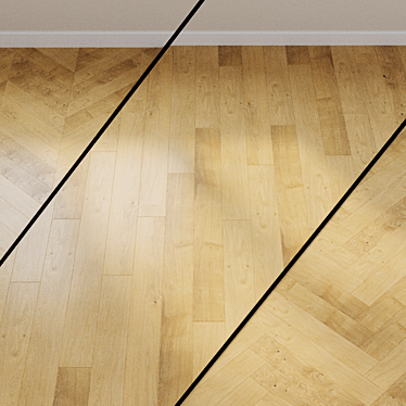 HARO PARQUET 4000 1-Strip Invisible Oak Nature PermaDur 3D model image 1 