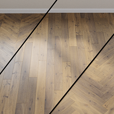 HARO 4000 Parquet Board - Smoke Oak Puro White 3D model image 1 