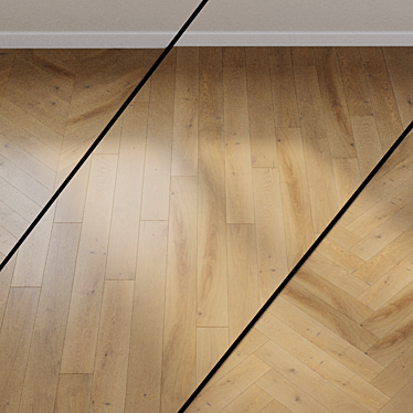 HARO PARQUET 4000 Oak Gray Rustic: Stylish & Durable 3D model image 1 