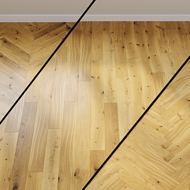 HARO PARQUET 4000: Invisible Oak Rustic Plank 3D model image 1 