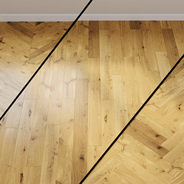 HARO PARQUET 4000: Invisible Oak Sauvage Plank 3D model image 1 