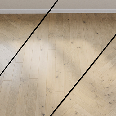 HARO PARQUET 4000: Oak Gray Sand Sauvage 1-Strip Plank 3D model image 1 