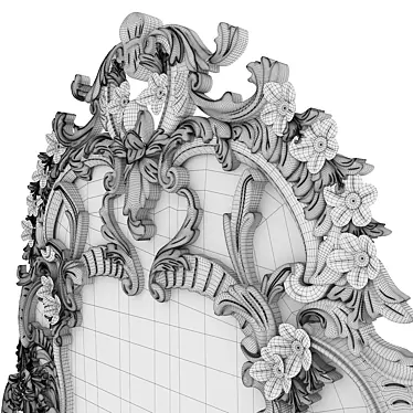 Classic Wooden Mirror: Apika BF002 3D model image 1 