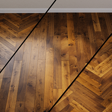 Amber Oak Parquet Board: HARO 4000 Plank 3D model image 1 