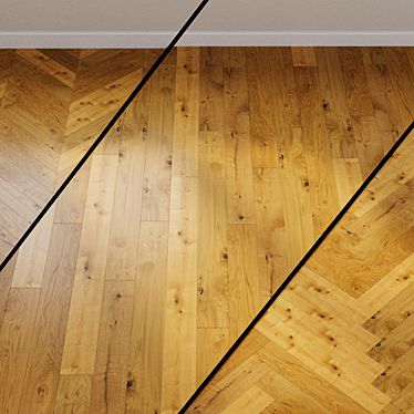 HARO PARQUET 4000 Plaza Oak 1-strip: Rustic Beauty 3D model image 1 