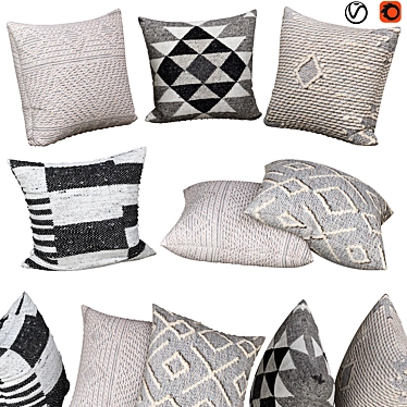 Elegant Cushion Set | No. 062 3D model image 1 