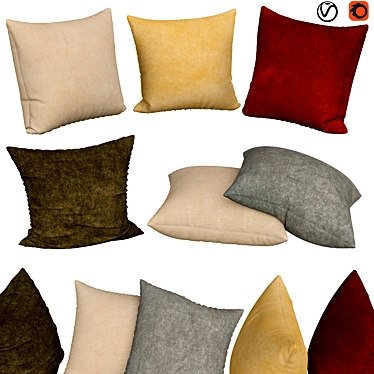 Nomad-inspired Decorative Pillows 3D model image 1 