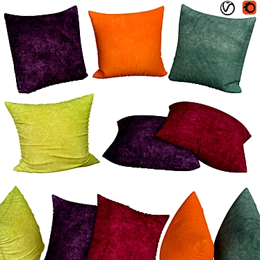 Boho Chic Decorative Pillows 3D model image 1 