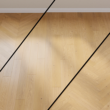 HARO PARQUET 4000 Plaza 240 Oak Puro White 3D model image 1 