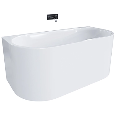 Salini Giada Wall-Mounted Stone Bathtub 3D model image 1 