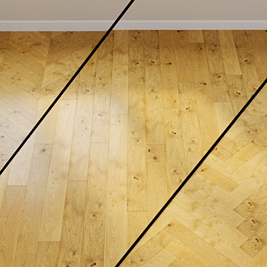 HARO 3500 HDF Parquet 1-Strip Oak 3D model image 1 