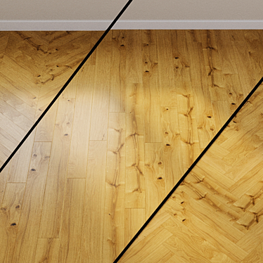 HARO PARQUET 3500: Oak Universal Plank with naturaLin Plus+ Brushed Finish 3D model image 1 