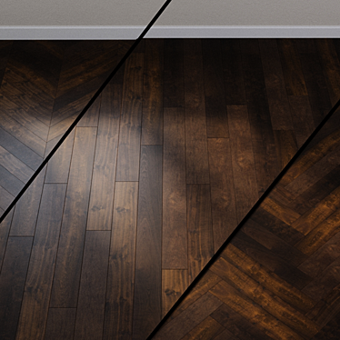 Smoked Oak Parquet Board by HARO: 1-Strip XL 4V 3D model image 1 