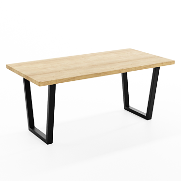 Rustic Loft Table SP05 3D model image 1 