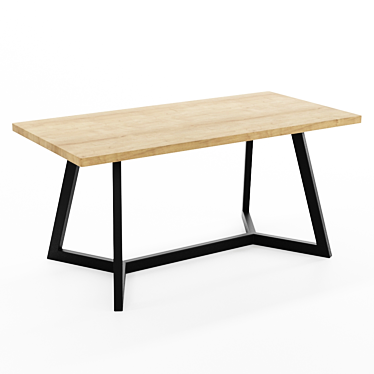 Industrial Oak Loft Table SP06 3D model image 1 