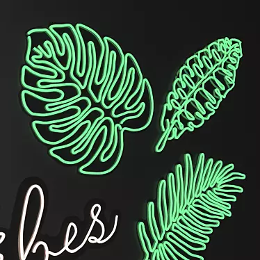 Neon sign - Monstera. Good wibes