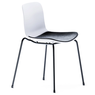 Elegant Langue Stack Dining Chair 3D model image 1 