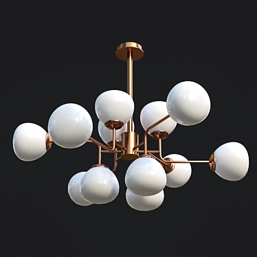 Erich Modern Brass Chandelier 3D model image 1 