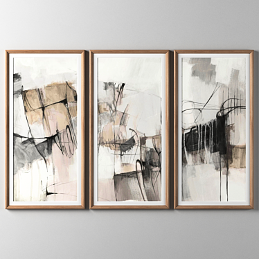 Elegant Collection of 3 Frames 3D model image 1 