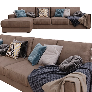 Title: Cozy Corner Sofa: Just Perfect 3D model image 1 