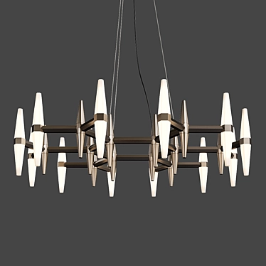 Elegant Prism Chandelier 3D model image 1 