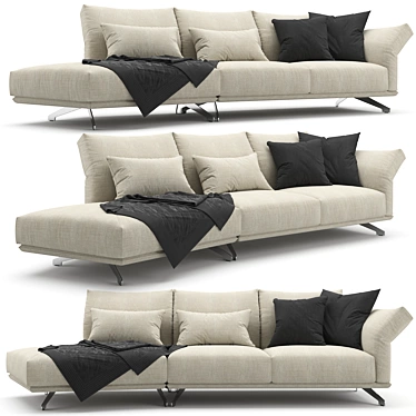 Elegant Wing Sofa: Tiziano Carnieletto 3D model image 1 