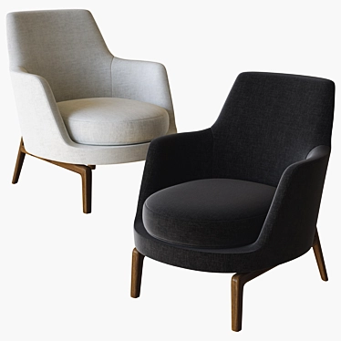 Leda Flexform Armchair: Timeless Elegance 3D model image 1 