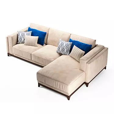 Minimalist Comfort: Manhattan Sofa 3D model image 1 