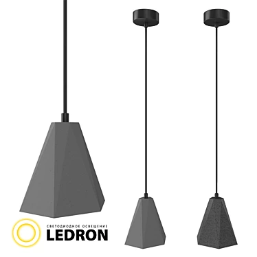 Concrete Pendant Light 3D model image 1 