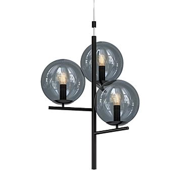 Sleek Grey Pendant Light 3D model image 1 