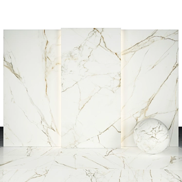 Elegant Emotion White Marble 3D model image 1 