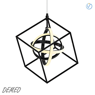 Modern LED Chandelier  Orren Ellis Demeo 3D model image 1 