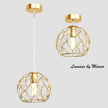 Modern Single Globe Pendant 3D model image 1 