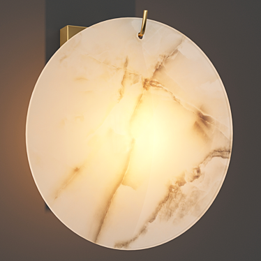 Marble Disk Wall Lamp 3D model image 1 