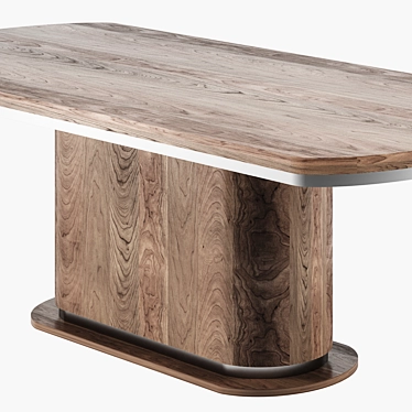 Walnut Dining Table: STOCKHOLM ST05 3D model image 1 