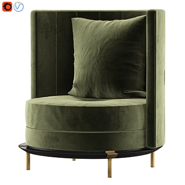 Estee: Elegant Armchair with Vertical Seams 3D model image 1 