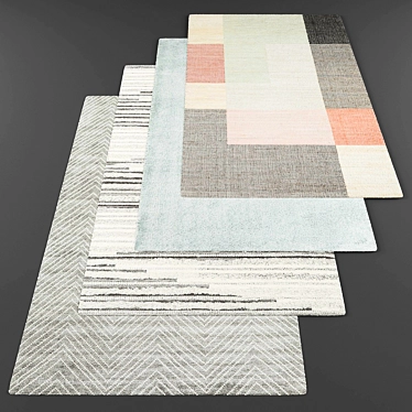 Modern Style Rugs Set 3D model image 1 