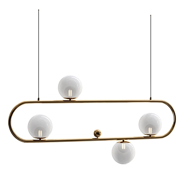 Sleek Modern Chandelier 3D model image 1 