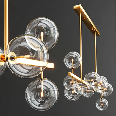 Modern LARGO Chandelier: Sleek and Stylish 3D model image 1 