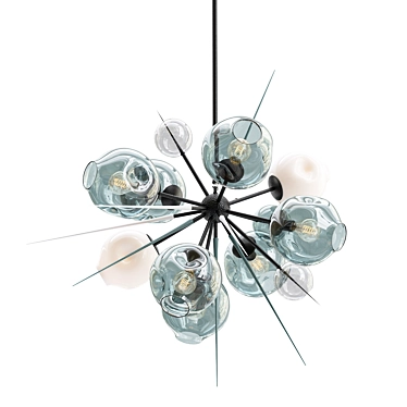 Globe Burst Pendant Light 3D model image 1 