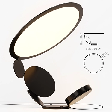 Elegant Adjustable LED Table Lamp 3D model image 1 