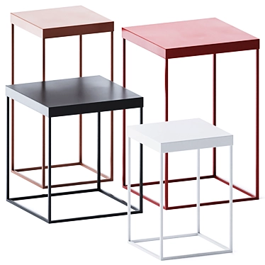 Elegant Slim Up Table Set 3D model image 1 