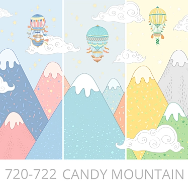 Candy Mountain Wall Panels 3D model image 1 