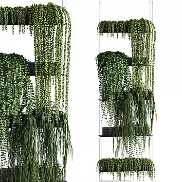 Vertical Garden Kit: Indoor Exotic Succulents & Cascading Plants 3D model image 1 