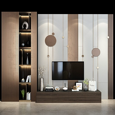 325 TV Shelf Set: Organize Your Space 3D model image 1 