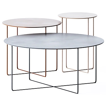Sleek Metal Coffee Table: Junsei 3D model image 1 